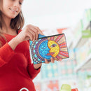 DIY Sun Moon Face Special Shaped Diamond Painting Wristlet Wallet Clutch