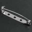 100 x Brooch Bar Backs Safety Pins Badge Fasteners For Jewellery Findings M M5C7
