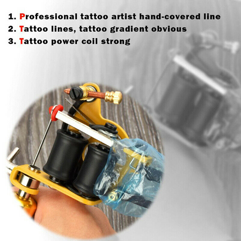 1Pcs Tattoo Machine Accesories 10 Wraps Parts For Shader Liner Tattoo Too Gw