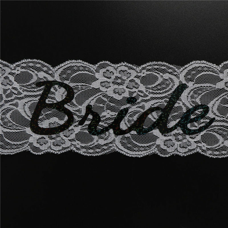 1PC Bride To Be white Lace Sash Hens Night Wedding Shower Bachelorette!NJClj