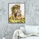 5D DIY Full Drill Diamond Painting Lion Cross Stitch Embroidery Mosaic Kit