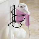 Steel Metal hair dryer rack for Wall Shelf rack Stand Wall-mounted Bathroom