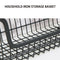 Kitchen Counter Cabinet Fruit Vegetable Iron Art Storage Basket With Handles
