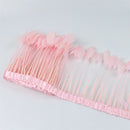 15-20cm Pink Feather Fringe Trim Sewing Edge Crafts Garment Decors 2m