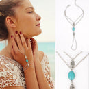 Boho Gypsy Festival Turquoise Upper Arm Chain Armband Bangle Bracelet