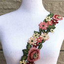 Flower Embroidered Trim Lace Ribbon DIY Hollow Wedding Craft D0T8 L0Z1 X8B0