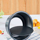 2x Aluminum Round Cake Pan Removable Bottom Pudding Mold DIY Baking Mould 4"