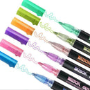 21 Colors Self Outline Metallic Markers Double Line Pen Outline Markers Pens AU
