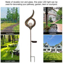 Waterproof Solar Lamp Ground Led Landscape Garden Wrought Wand Shaped Iron D6O5
