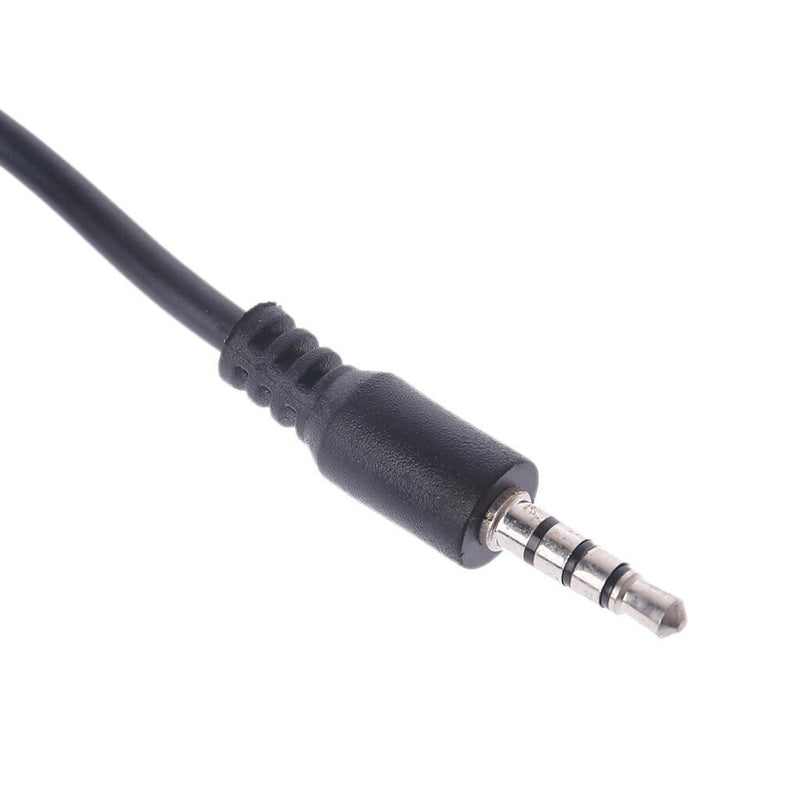 USB Male to 3.5mm Audio Stereo Headphone Jack Plug Cable For MP3 MP4 Black Hot