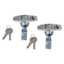 2Pcs Universal Locking Truck Cap T-Handles for Glass Door Truck Canopy RV Boats