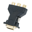 Vga Male To 3Rca Adapter Converter 15Pin Pc Computer To Projector Tv Dv ME