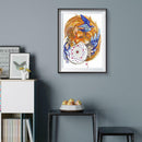 5D DIY Special Shaped Diamond Painting Fox Pattern Cross Stitch Wall Decor