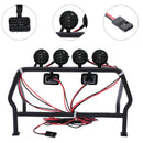 Metal Roll Cage Bucket with 6 LED Lights for 1/10 RC Rock Track Car Axial