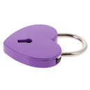 Set of 3 Cute Heart Shape Padlocks Metal Lock with Keys, Purple L