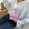 Fashion Printed Women Shoulder Bag PU Leather Chain Mini Totes Handbag (1)