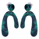 New Fashion Acrylic Hook Shaped Drop Earrings Women Geometric Statement Dan