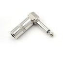 2pcs 1/4" 6.35mm 90 Degree Angle Male Mono Phone Plug Guitar Audio Connector Hn