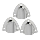 3pcs Steel Midget Clam Shell Wire Cable Vent Cover for Marine Boat Yacht
