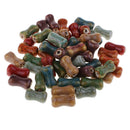 50x Ceramic Bone Shape Beads Spacer Loose Beads for Hair Band Headband DIY