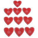 DIY Craft Woody Pieces Red Heart Ligneous Backdrop Wedding Decor 10 Pieces
