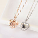 100 Languages I Love You Projection Pendant Necklace Romantic Love Wedding