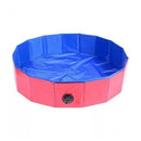 Pet Swimming Pool Foldable Bathing Tub Portable Non-slip Bottom for Cat Red