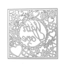 2 X With Love Square Photo Cutting Dies Stencil DIY Scrapbook Mould Craft