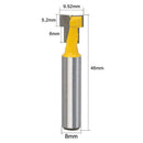 8mm Shank Keyhole T-Slot Woodworking Cutter Router Bit 3/8" for Woodworking