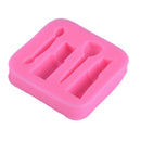 Makeup Lipstick Nail Polish DIY Fondant Cake Decorating tools Silicone MoldSA3C