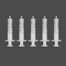 5x Reusable Plastic 5ml Injector Syringe No Needle For Lab Hydroponics Nutrient