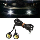 2Pcs 12V Eagle Eye LED DRL Lights 18mm Car Daytime M3J8 White Bulbs Running C3Y6