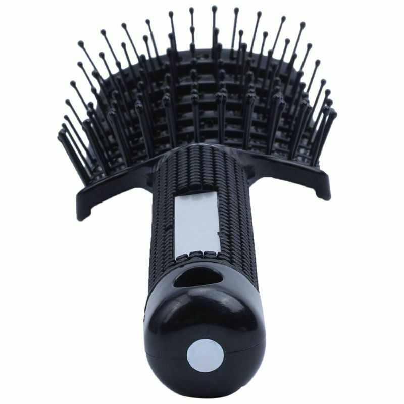Vented Styling Hair comb Detangling Thick Hair Massage Brush Black B6X7