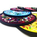 5Pcs Chinese Traditional Style Embroidered Cloth Coaster Tea Coffee Cup Pot N8M8
