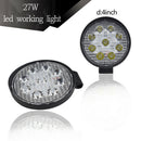 4" inch 27W Round Spotlight LED Work Light Fog Lamp Offroad Driving SUV New