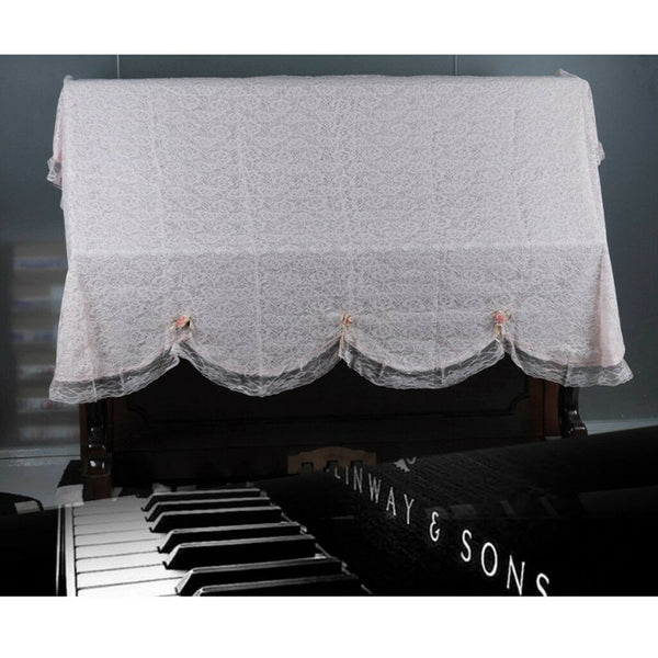 1pc Upright Piano Cover Lace Dust Cover for Piano Parts Accessories Pink