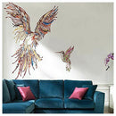 Large Parrot Transparent Removable Wall Stickers Home Decor For Living Room Q8L3