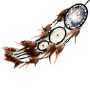 Handmade Wolf Pattern Feather w/ Beads Dream Catcher Wall Hanging Decoration