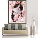 2pcs DIY 5D Diamond Embroidery Painting Set Diamond Cat Flower Mosaic Crafts