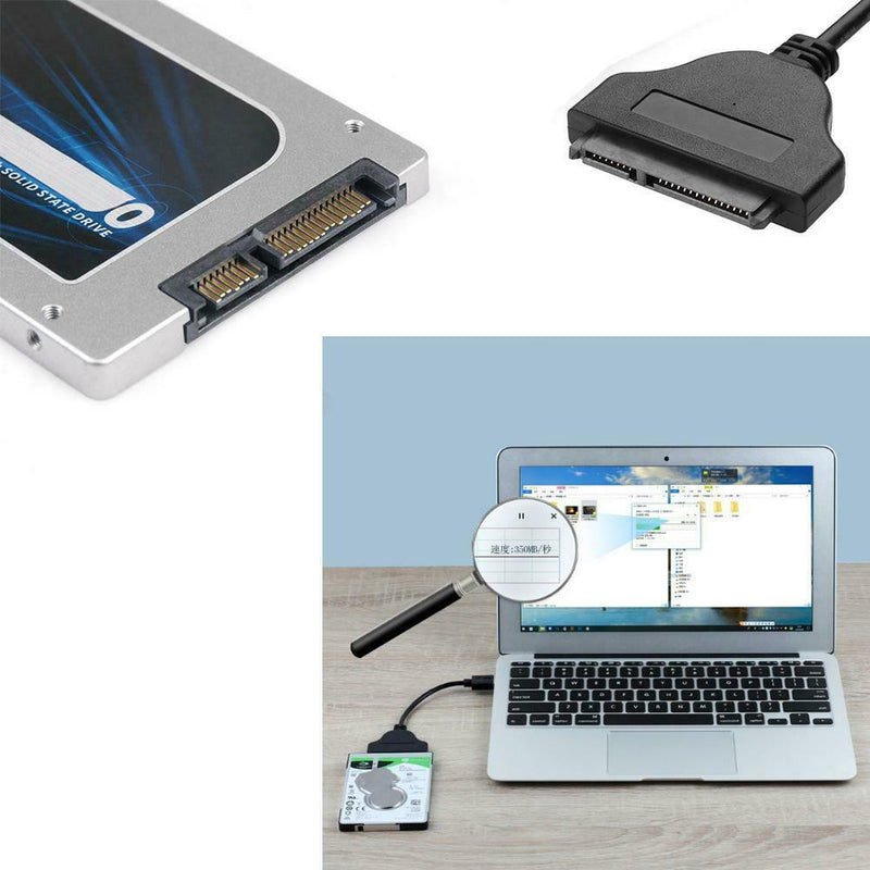 USB 3.0 to SATA 3 Adapter Cable 6Gbps Support 2.5 Inch SSD Hard Disk Drive