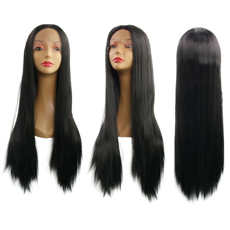 Human Hair Wigs Brazilian Hair Wig Natural Hairline Long Straight Hair Blac