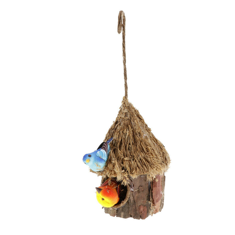 Hanging Bird Nest Pet Grass Cave Parrot Hatching Breeding Nest Photo Props