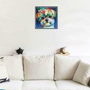 5D DIY Diamond Painting Lovely Colorful Dog Cross Stitch Embroidery Mosaic