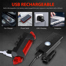 10000 Lumen Rechargeable Mountain Bike Lights Bicycle Torch Front + Rear Lamp !