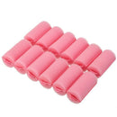 12Pcs dark pink Hair Styling Soft Foam Sponge Rollers Curlers Hairdressing  L8B6
