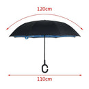 Sky Cloud Folding Reverse Umbrella Double Layer Inverted Windproof Rain Car