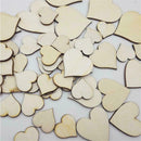 100pcs 4 Mixed Rustic Wooden Love Heart Wedding Table Scatter_Decoration, B W3M9