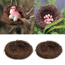 2 Pieces Vine Birds House Bird Nest Feeder Home Garden Decor Nesting Birdhouse