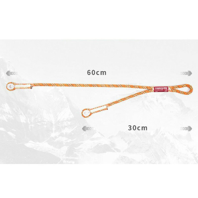 Braided Eye to Eye Prusik Cord 10.5mm Nylon Climbing Knotted Y Lanyard Loop Rope