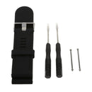 2Pack Replacement Silicone Band Strap & Chrome Clasp For Garmin Fenix 3 HR
